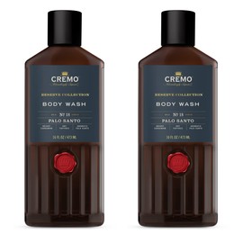 Cremo Rich-Lathering Palo Santo (Reserve Collection) Body Wash, Notes of Bright Cardamom, Dry Papyrus and Aromatic Palo Santo, 16 Fl Oz (2-Pack)