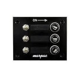New MARPAC Marine Boat Switch Panels 3-Gang 4-1/4 x 3-1/2 7-0516