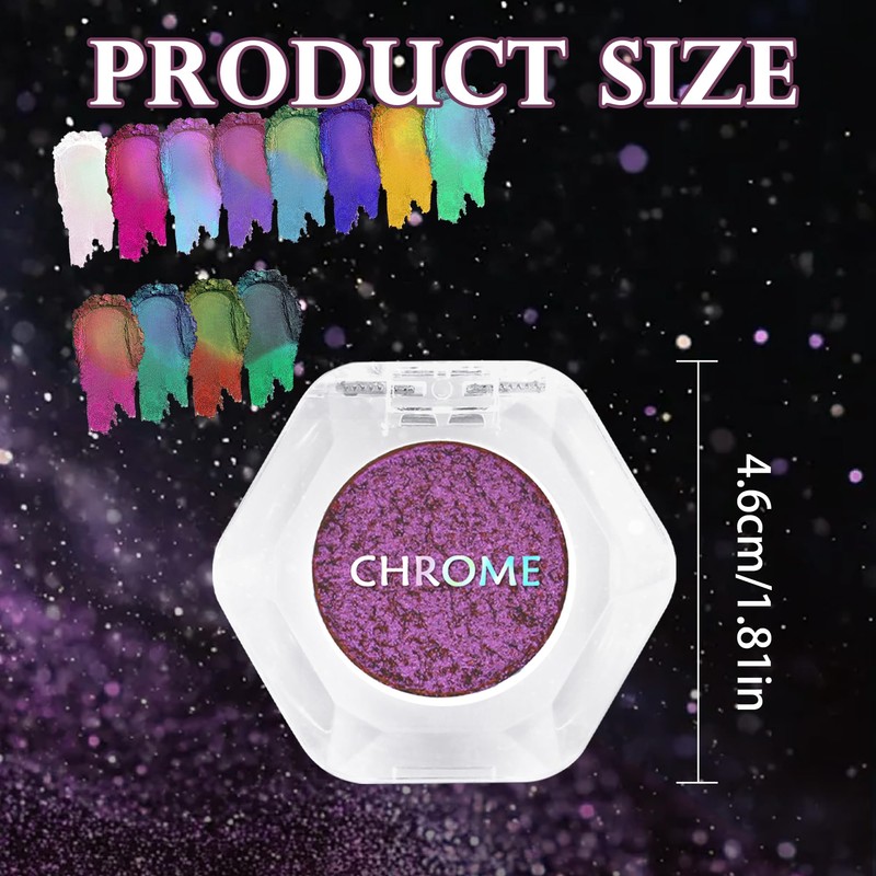 Purple Chameleon Duochrome Eyeshadow, Multichrome Chrome Eyeshadow Palette