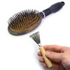 BLUPLE - Cepillo de pelo y peine limpiador con alambre