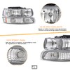 JSBOYAT 4pcs Headlight Assembly Fit for 1999 2000 2001 2002