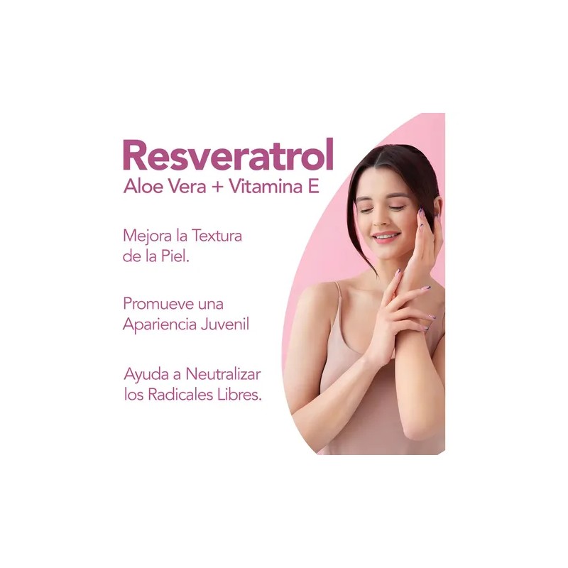Resveratrol + Vitamina E + Colageno Tipo 1 y Tipo