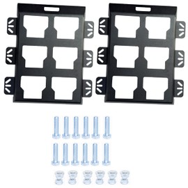 Mounting Plate Compatible with Milwaukee Packout, 50 Lbs, Stainless Steel with Powder Coat, for Tool Storage and Organization System(Half Plate-Black-2)