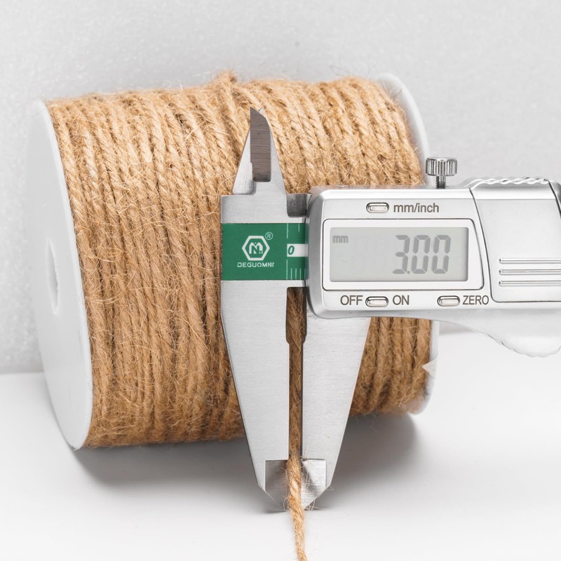 jijAcraft 3MM Jute Twine String,100M Durable Jute Twine Rope Cord