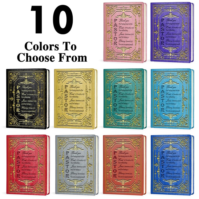 JOHSBYD Pastor Appreciation Gifts Hardcover Executive Notebooks for Men Women,Grey