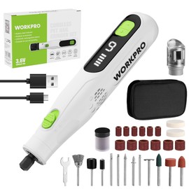 WORKPRO 3.6V Cordless Rotary Tool Kit, 70 Accessories, 6 Variable Speeds, Type-C Rechargeable, Mini Power Rotary Tool for Engraving, Sanding, Polishing and Pet Nail Grooming