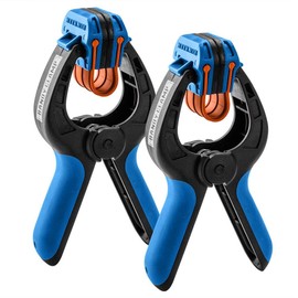 Rockler Small Spring Clamps (Pair) – Easy Squeeze Bandy Clamps Woodworking for Thinner Stock, & Delicate Moldings – One-Handed Operation – Easy to Grip Nylon Hand Clamps