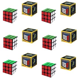 Magic Cube Game, Brain Teaser Cube Cubing Puzzle Rotational Puzzle for Kids and Adults Logic Speed Cube for Kids Activity Smooth Play Travel or Holiday Game for Kids (Lot 6)