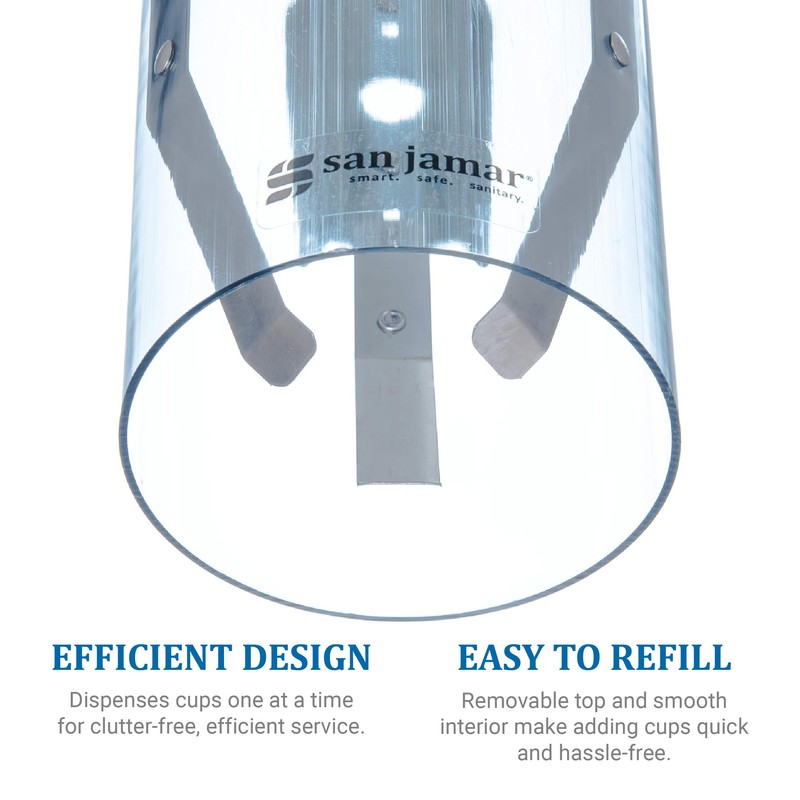 San Jamar Small Pull-Type Cup Dispenser Fits 3-4.5 Oz Cone