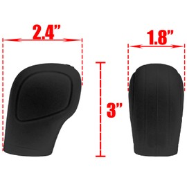 AUTUT Universal Elastic Silicone Car Automatic Gear Shift Knob Cover Car Shifter Protector, Black