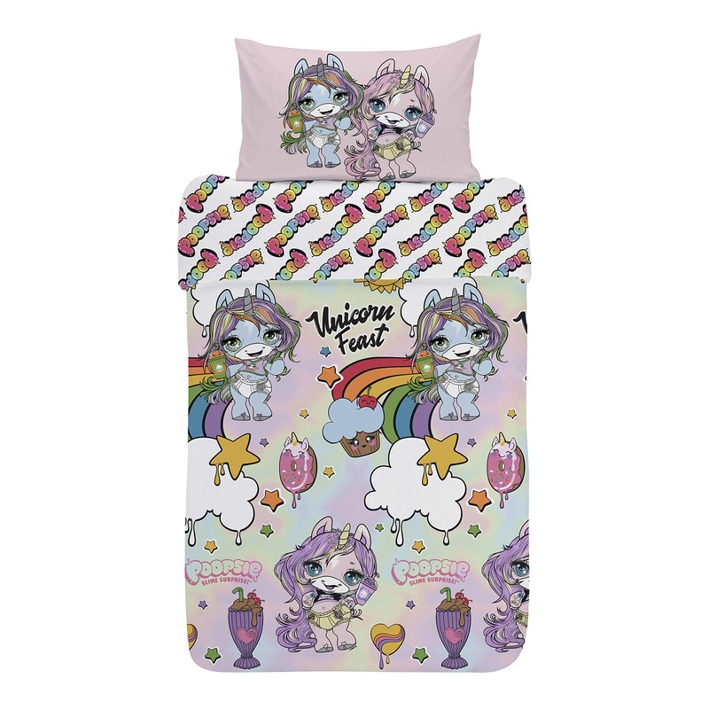 Coco Moon Poopsie Rainbow Unicorn Surprise Reversible Single Duvet Cover