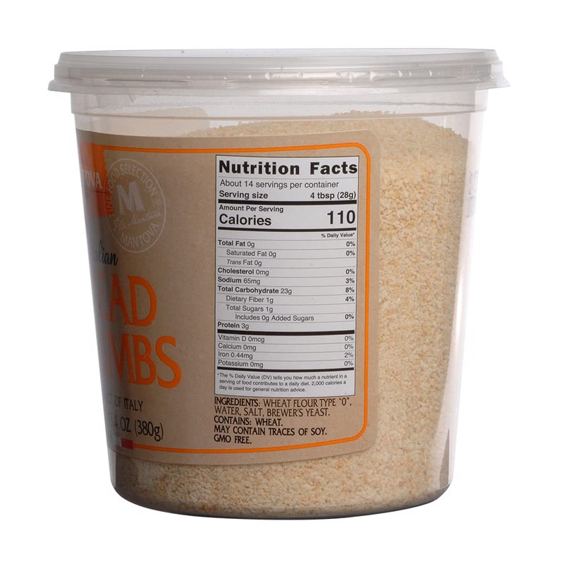 Mantova Italian Breadcrumbs, Product of Italy 13.4 oz, Pack of