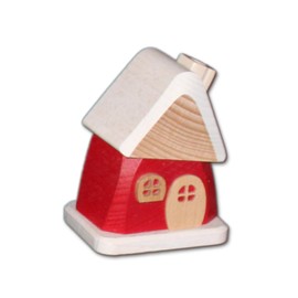 Egermann 2240 Smoke House Red Zwergenhaus 9 x 7 x 5.5 CM wood from the Ore Mountains