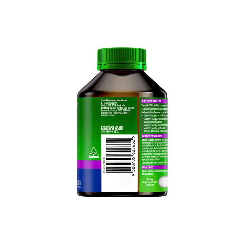 Cenovis 50+ Once Daily Multi Value Pack 100 Capsules