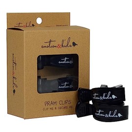 Emotion & Kids Pram Clips Pair, Black