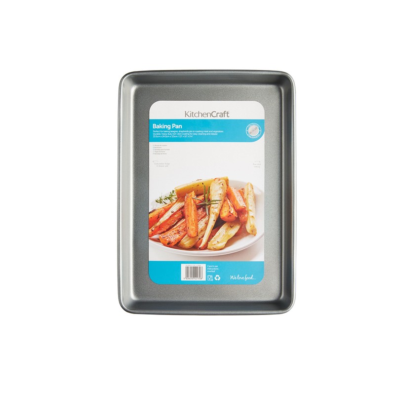 KitchenCraft Antihaft-Back-/ -Brat-Förmchen, Silber, 33.2 x 24 x 3.1 cm