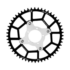52T 104BCD Sprocket Spider Adapter Aluminium Alloy High Hardness Drive Chainring for Bafang Mid Motor BBS01 BBS02 Black