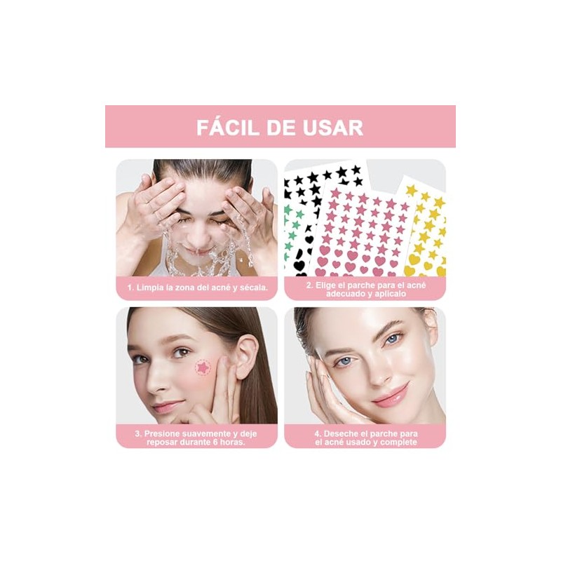 600pcs Pimple Patches Pueden Absorber Secreción Parches Acne Calcomanías Puntos