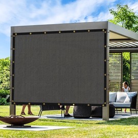 Artpuch Outdoor Pergola Shade Cover 13x16 FT Sun Shade Cloth with Grommets Dark Grey Commercial Grade Patio Privacy Screen Shade Canopy (Customized Available) GN08