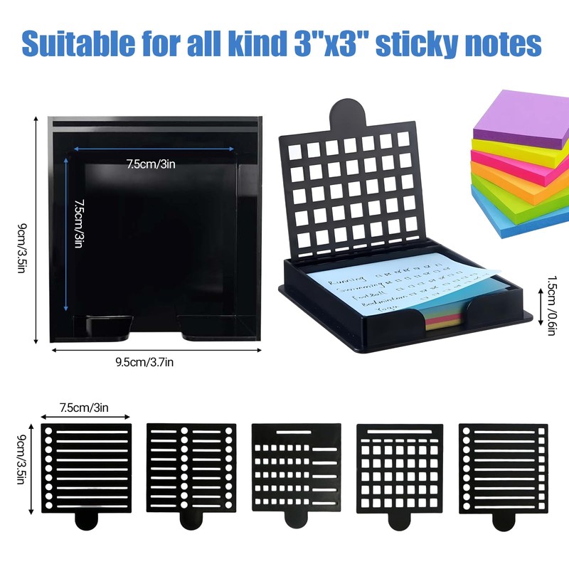 Sticky Note Stencil and Holder, Stick List Organizer, Post It