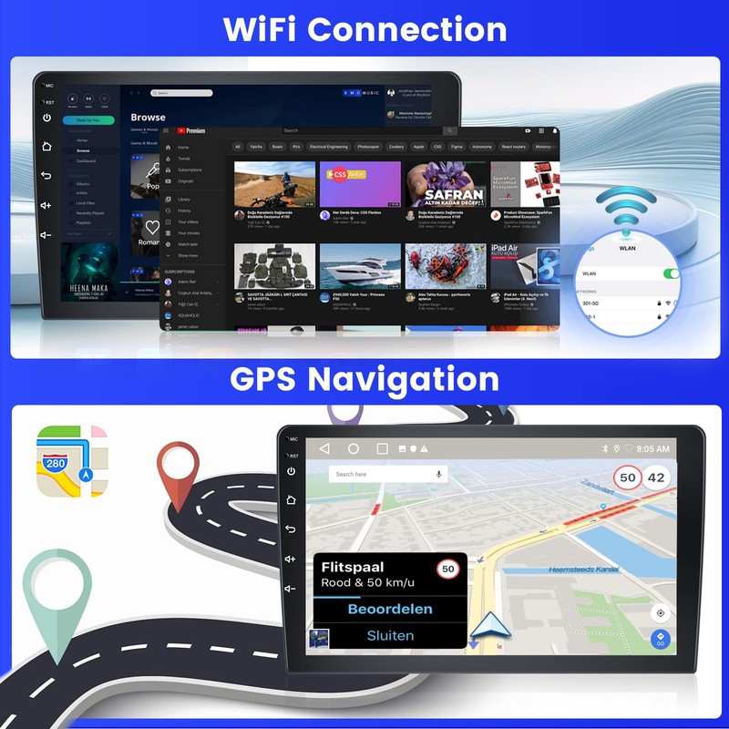 Inefala 2+64G Android 13 Car Stereo Radio for Toyota Prius