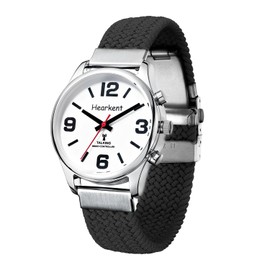 Hearkent Talking Watch for Visually Impaired and Seniors Large Numbers, Voice Watch for Blind and Elderly, Talking Watch with Clear American Accent Women(Black)