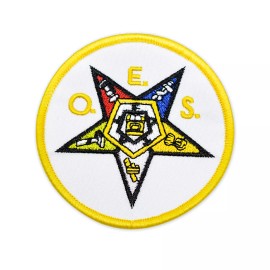 Order of the Eastern Star Round Embroidered Masonic Patch