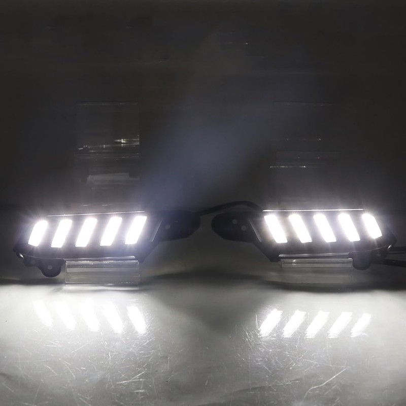 White/Amber LED Front Bumper Fog Light Fit For Toyota Tacoma
