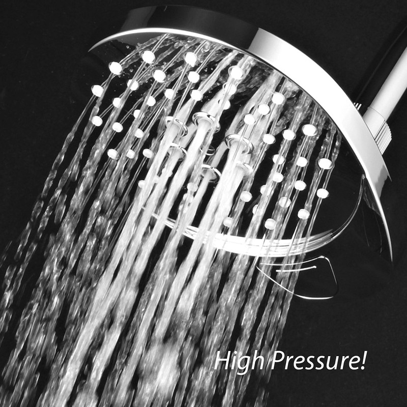 AirJet-400 High Pressure Luxury Multi-Function Shower Head w/ High-Velocity Flow