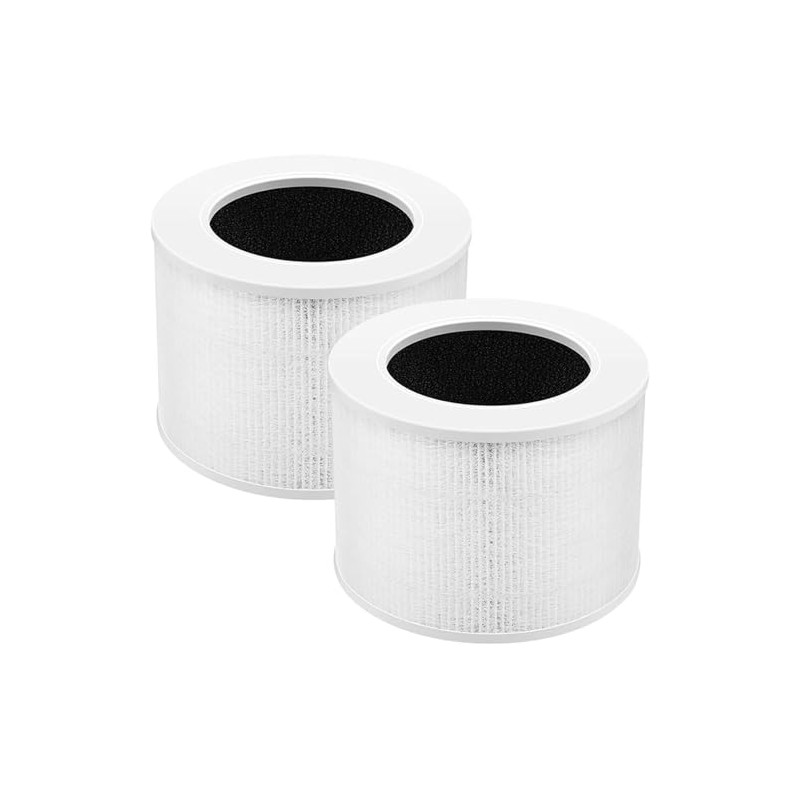 Levoi Cor Mini Air Purifier Filter, 3-in-1 Activated Carbon Replacement