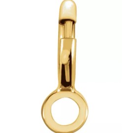 JewelryMaven (5) FIVE PACK 4.5mm 14k Yellow Solid Gold Spring Ring Clasp CLOSED Jump Italy