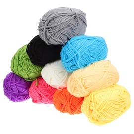 jojofuny 10Pcs Cotton Yarn Skeins for Handcrafts Multi Colored Soft and Skin Friendly Crafting Yarn for Scarf Making and Projects Lightweight and Easy to Store