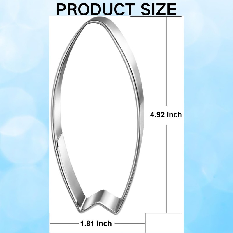 Surboard Cookie Cutter-5.0 inch-Summer Biscui Cookie Cutters Fondant Molds for