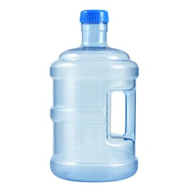 FAVOMOTO 5L Water Bottle Water Jug Round Plastic Water Bottle with Handle, Screw Cap, eusable Leak Proof Water Bottle for Gym Sports Office Daily Cold Liquids Drinking Use