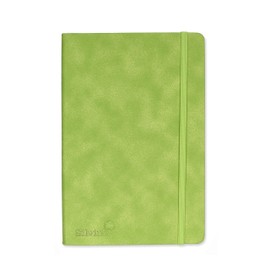 Silvine A5 Executive Soft Feel Notebook Green. 160 Pages (80 Sheets) Ruled 7mm feint. Ref 197G (148 x 212mm)
