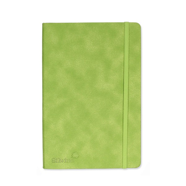 Silvine A5 Executive Soft Feel Notebook Green. 160 Pages (80