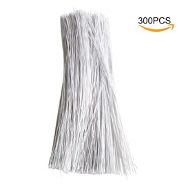 humyeam 300 Pcs Floral Wire, 26 Gauge White Florist Wire - 15 Inch for Crafts, Bouquet Stem Wrapping, Wreath Making, Flower Arrangement Supplies