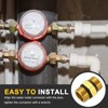 sourcing map 2Pcs Brass Pipe Fitting Reducers, G1/2" Male Threaded