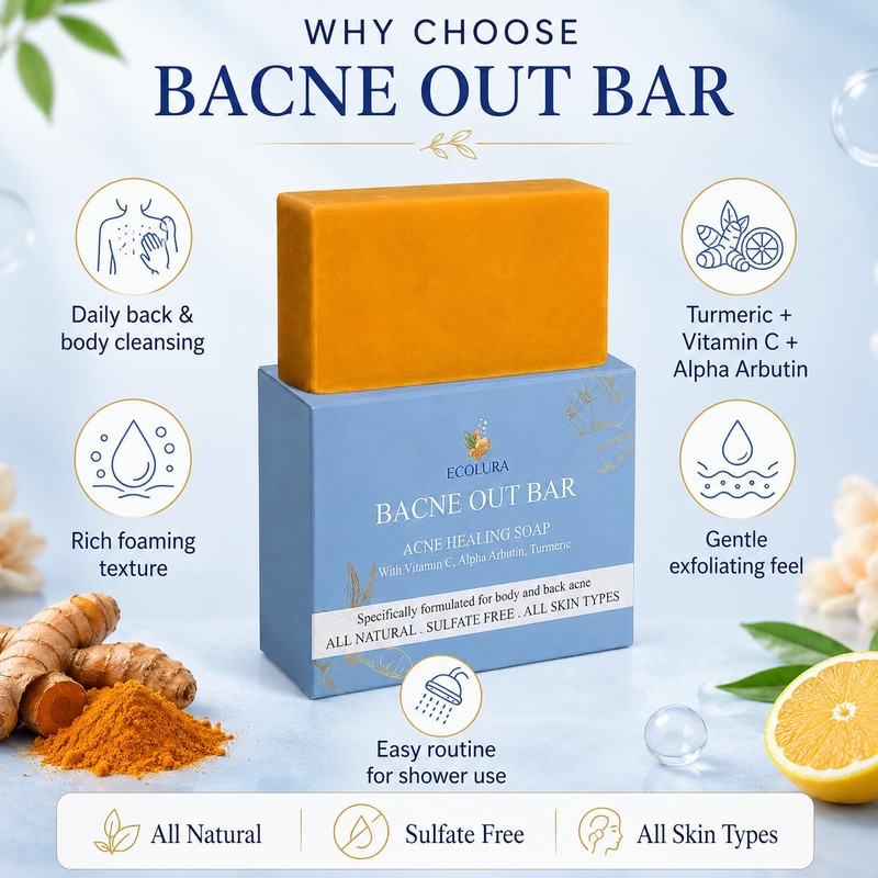 Bacne Out Bar - Natural Exfoliating Cleanser Soap with Vitamin