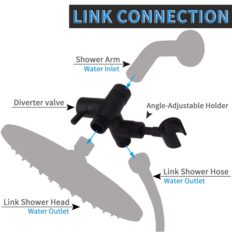 Shower Head Diverter Water Separator Shower Arm Diverter for Hand