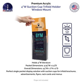 Marketing Holders Suction Cup Breast Milkbags Organizer Suction Cup Window or Glass Wall Mount 4 Inch Wide Plastic Storage Space Saving Clear Acrylic Rack