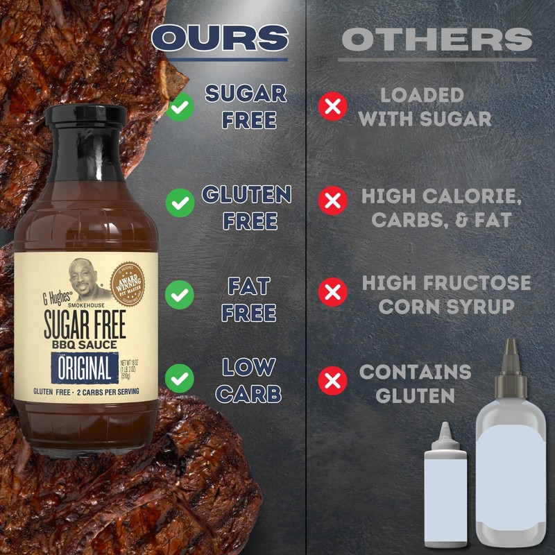 G Hughes Original Sugar Free BBQ Sauce - Sugar Free