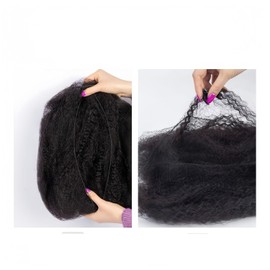 Afro Kinkys Bulk Human Hair For Braiding Afro Kinky-Curly Human Hair Bulk For Mini Twist Hair 12Inchs 50g/pack Bulk Human Braiding Hair For Micro Locs Extensions