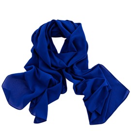 Dolce Abbraccio Women's Scarf Stola Scarf Chiffon Scarf for Spring Summer All Year Round - royal blue