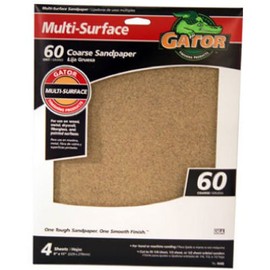 ALI INDUSTRIES 4440 60 Grit Sandpaper, 9-Inch x 11-Inch, 4 sheets