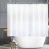 YISURE White PEVA Shorter Shower Curtain 60inch Height, Solid White
