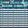 KEZE 660 PCS 18 Size Clear Food Grade Silicone O