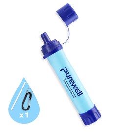 Purewell Outdoor Water Filter Personal Water Filtration Straw Emergency Survival Gear Water Purifier for Camping Hiking Climbing Backpacking - Specification: 2