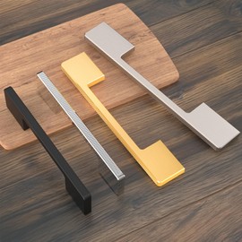 FURNIWARE Pack of 10 Cabinet Handles Carving Furniture Handle 128 mm Hole Spacing Kitchen Handles Brushed Nickel Drawer Handles Furniture Handles Kitchen Cabinet Handles