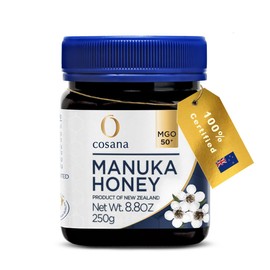 Cosana Manuka Honey 50 MGO + 250g – Multifloral - Bottled, sealed, and certified in New Zealand